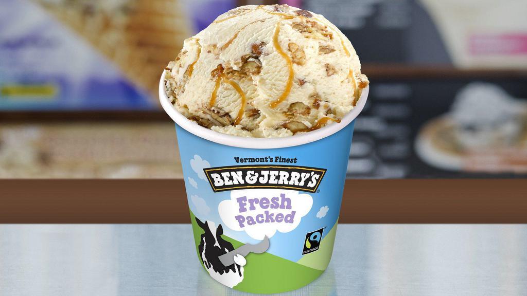 Salted Caramel Blondie · Sweet cream ice cream with blonde brownies and a salted caramel swirl.