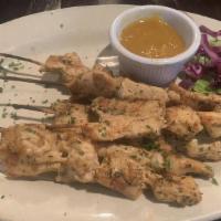 Grilled Chicken Kebabs · Herb marinated chicken, served with sweet n' sour sauce.