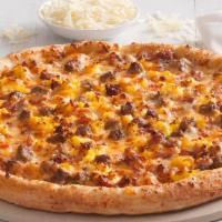 New!! Breakfast Pizza · Pizza for breakfast is good, but our specialty Breakfast Pizza baked fresh is better. Topped...