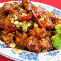 General Tso'S Chicken ￼ · Spicy. Fried battered chicken in spicy general tso's sauce with steamed broccoli.