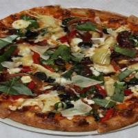 Vegetable · Artichoke hearts, roasted red peppers, mushrooms, tomatoes, black olives, caramelized onions...
