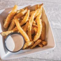 Pepitone'S Prized Pickles · Crispy, breaded pickle spears, served with homemade white ketchup.