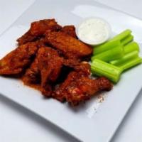 10 Piece Wings · Served with celery and one dressing.