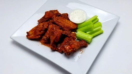 10 Piece Wings · Served with celery and one dressing.