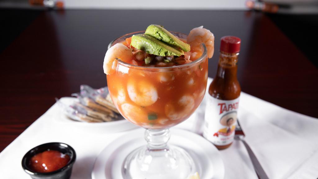  Camaron  In Clamato   · Mexican style shrimp cocktail.