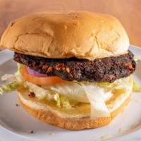 Veggie Burger · LETTUCE, TOMATO, ONIONS, PICKLES, MAYO