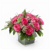 Pink Roses · 1 Dozen Pink Roses beautifully arranged in a clear glass vase. 
We are sold out of the pictu...