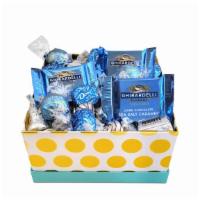 Blue Chocolate Box · Adorable Chocolate box that's just the right size with an assortment of 
- Ghirardelli Squar...