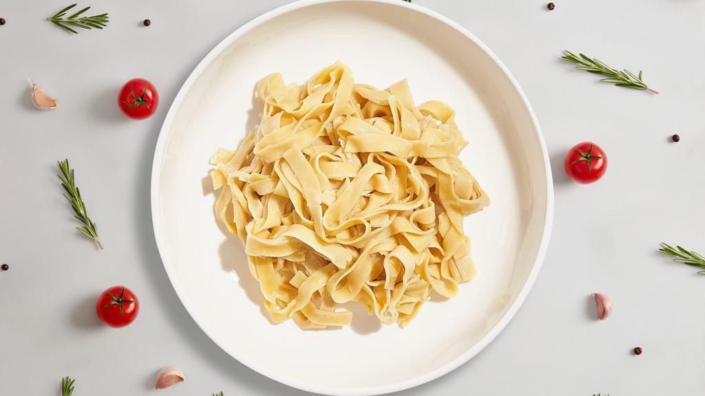Your Own Fettuccine · Fresh fettuccine cooked with your choice of sauce and toppings.