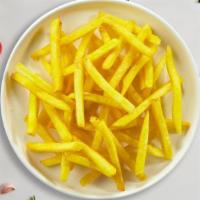 Fries · (Vegetarian) Idaho potato fries cooked until golden brown and garnished with salt.