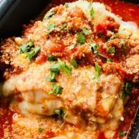 Traditional Beef Lasagna · Tomato Sauce, Fresh Ricotta, Mozzarella