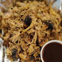 Smoked Pulled Pork · Made from fresh pork shoulder roast, coated in with cajun rub then slow smoked for 10-12 hou...