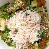 Classic Ahi Tuna Poke Bowl · Ahi tuna, kale, onion, red onion, cilantro, mango, umami shoyu, and spicy mayo. Topped with ...