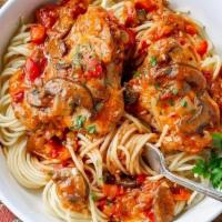 Chicken Cacciatore · Chicken sautéed with capers in butter and lemon sauce