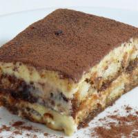 Tiramisu · A classical Italian dessert made with espresso layered over mascarpone cheese, cream and sav...