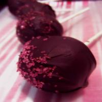 Chocolate Cake Pop · Chocolate cake dough balls dipped in white chocolate /chocolate.