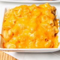 Mac & Cheese · Macaroni pasta in a cheese sauce.