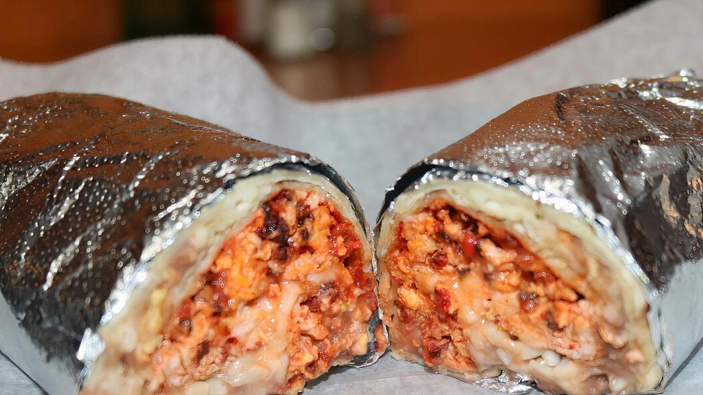 Breakfast Burrito · Prepared with beans and cheese.