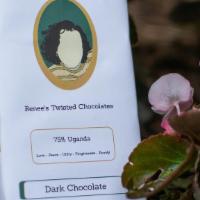 Renee'S Twisted Chocolates 75% Uganda · 75% Uganda Dark Chocolate 
2oz bar