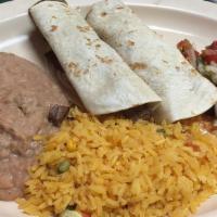 Enchiladas Al Carbón · Served with rice and beans. Chicken breast charbroiled.