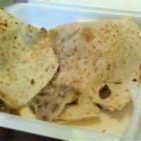 Quesadilla Grande · Large Quesadilla, Large flour tortilla with melted Monterrey jack cheese and your choice of ...