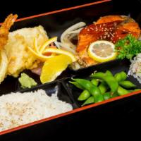Salmon Teriyaki Bento Box · Lunch only (until 2:30 pm)