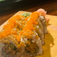Crawfish Roll · Spicy. Crawfish, avocado with spicy mayo, masago.