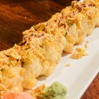 Las Vegas Roll - Deep Fried · Spicy. Spicy tuna, avocado, and cream cheese, topped with spicy crab, eel sauce, spicy mayo.