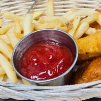 Kid'S Nugget Set · Variety plate with chicken nuggets, cheese sticks, French fries.