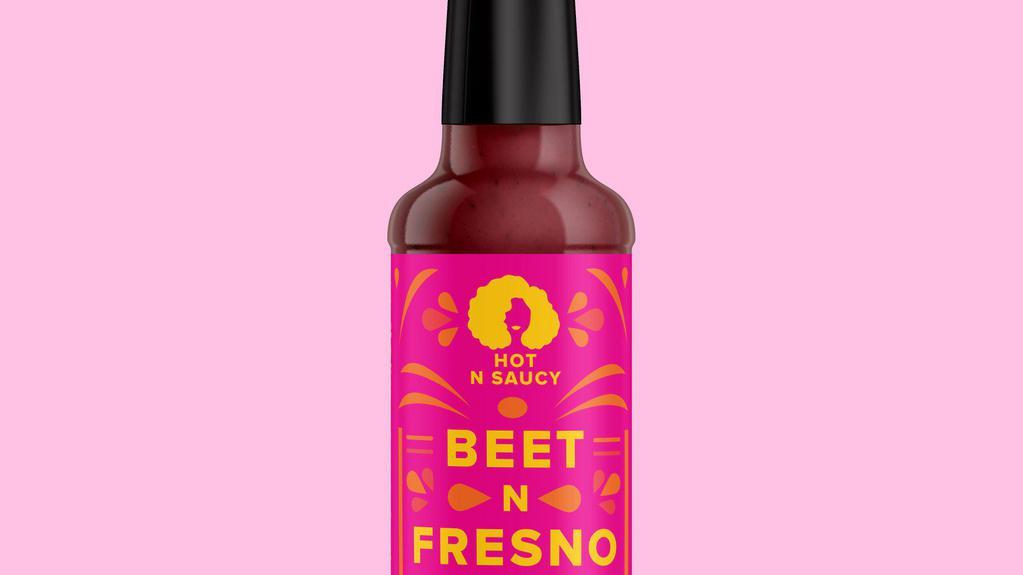 Beet N Fresno Hot Sauce · Medium heat hot sauce made with beets and fresnos