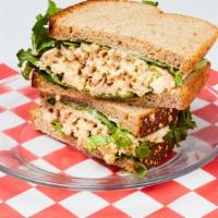 Tuna Salad Sandwich · A Favorite - Homemade Tuna Salad,Lettuce and Mayo on Wheat Bread. (No nuts or fruit).