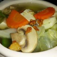 Vegetable And Tofu · Mixed vegetables (includes mushrooms) and glass noodle in a light broth.