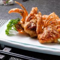 Soft Shell Crab · Deep fried whole soft shell crab with house ponzu sauce.