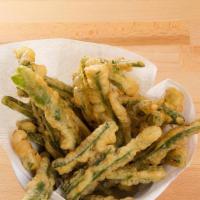 Tempura String Beans · With spicy mayo.