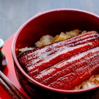 Una Don · Grilled eel with kabayaki sauce over steamed rice.