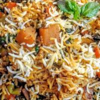 Paneer Dum Biryani · Paneer 65 Pieces Marinated and Sautéed in our Famous Biryani spices and Served with Basmati ...