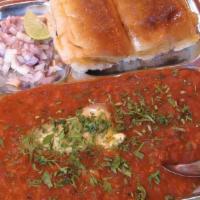 Pav Bhaji · A spicy preparation with mashed vegetables (potatoes, onions, cauliflower, capsicum, ginger ...