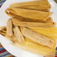 Jalapeno Cheese Dozen · One of our newest additions to our menu, these non-meat tamales are made with monterry jack ...