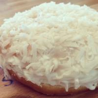 Coconut Cream Pie · Topped with flaky coconut. Stuffed with whipped cream, coconut, and cake crumbles.