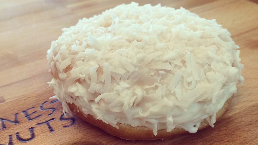 Coconut Cream Pie · Topped with flaky coconut. Stuffed with whipped cream, coconut, and cake crumbles.