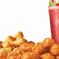 Buffalo Sauced Jumbo Popcorn Chicken® Combo · Our Jumbo Popcorn Chicken made with breaded 100% all-white meat chicken and coated in a spic...