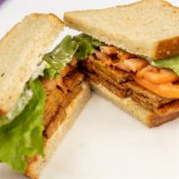 Tlt (Tempeh, Lettuce, & Tomato) · On bakehouse sourdough, with housemade tempeh bacon using local flying tempeh bros. Tempeh, ...