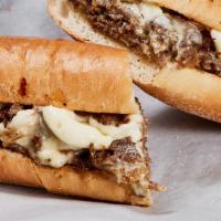 Classic Philly Cheesesteak (8 Inches) · Ribeye steak, grilled onions, mayo, Swiss Cheese