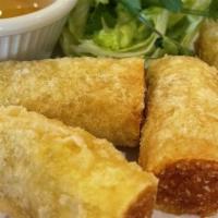 Vietnamese Fried Spring Rolls (4) · Our most popular. Made with ground chicken. Served with fish sauce for dipping.