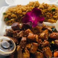 Two Meat Plate · Pick any two meat and  comes with mix vegetables and fried rice or steam rice