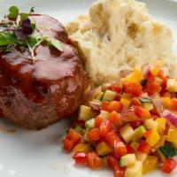 Meatloaf · Lowcountry meatloaf, ground beef, Italian sausage, mashed potato, succotash, IPA red-eye gra...