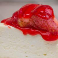 Classic Cheesecake With Strawberries  · Homemade Classic Cheesecake with Strawberries topping