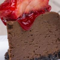 Chocolate Cheesecake With Strawberries · Homemade Chocolate Cheesecake with Strawberries topping