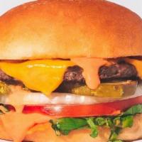 The Our Burger · beef burger, government cheese, lettuce, tomato, onion, pickles, and Paul's signature Wahl s...