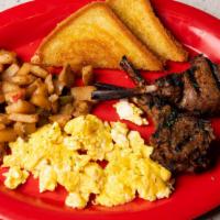 Dream'S Lamb Chops & Eggs · 2 eggs homestyle potatoes texas toast